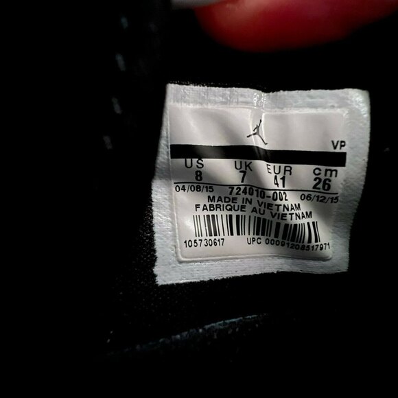 Sold Nike Jordan Eclipse Black 724010-002 Lace-Up Basketball Athletic Shoes - Picture 10 of 10